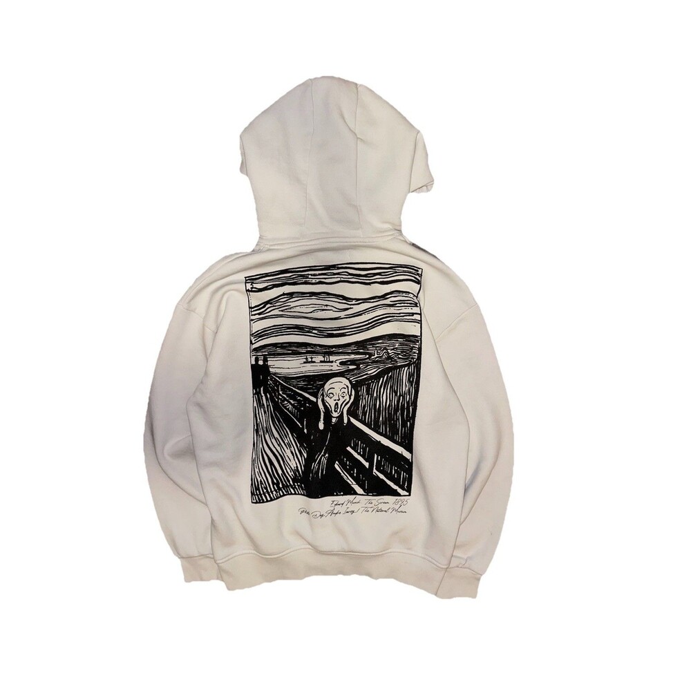 Primark Edvard Munch “The Scream” 1895 Art Hoodie – White, The National Museum